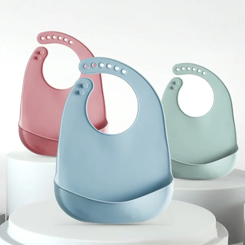 Onna Adjustable Waterproof Silicone Baby Bib – BPA-Free, Easy-Clean Feeding Bib